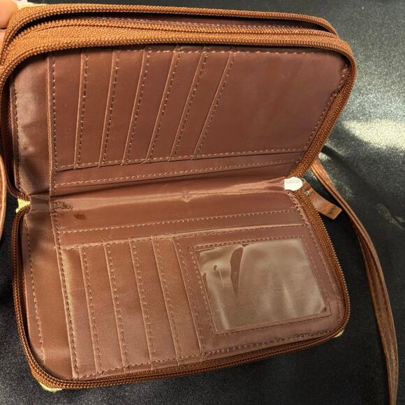 Western Tan & Brown Straw Wallet Purse - Picture 5 of 7